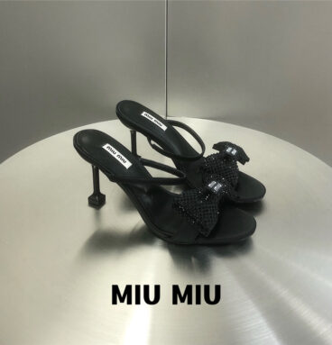 miumiu bow strap sandals
