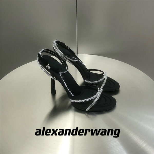 alexander wang rhinestone high heel sandals