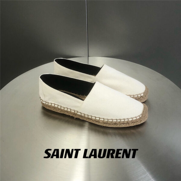 YSL heel embroidered fisherman shoes
