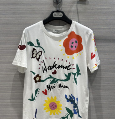 MaxMara graffiti print cotton T-shirt