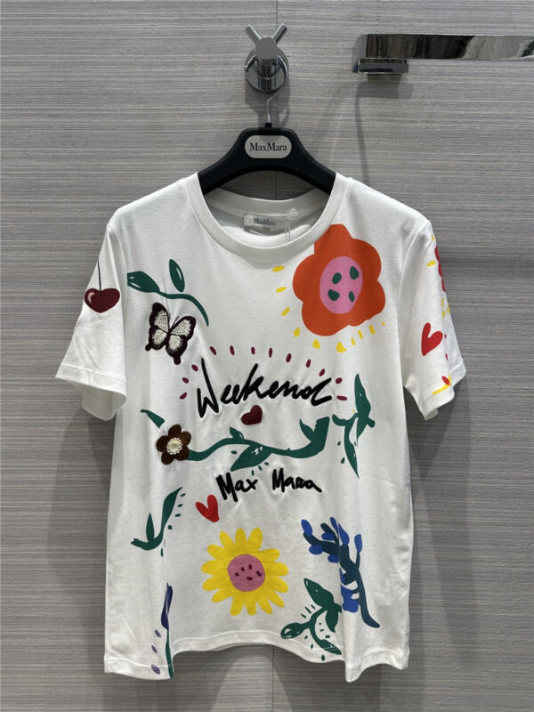 MaxMara graffiti print cotton T-shirt