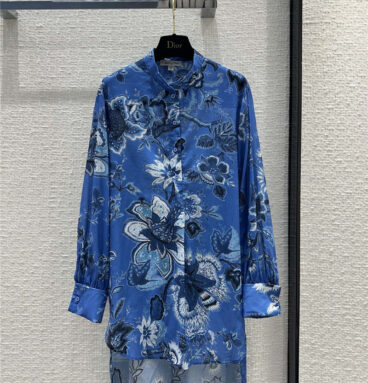 dior jouis floral butterfly element pattern long-sleeved shirt