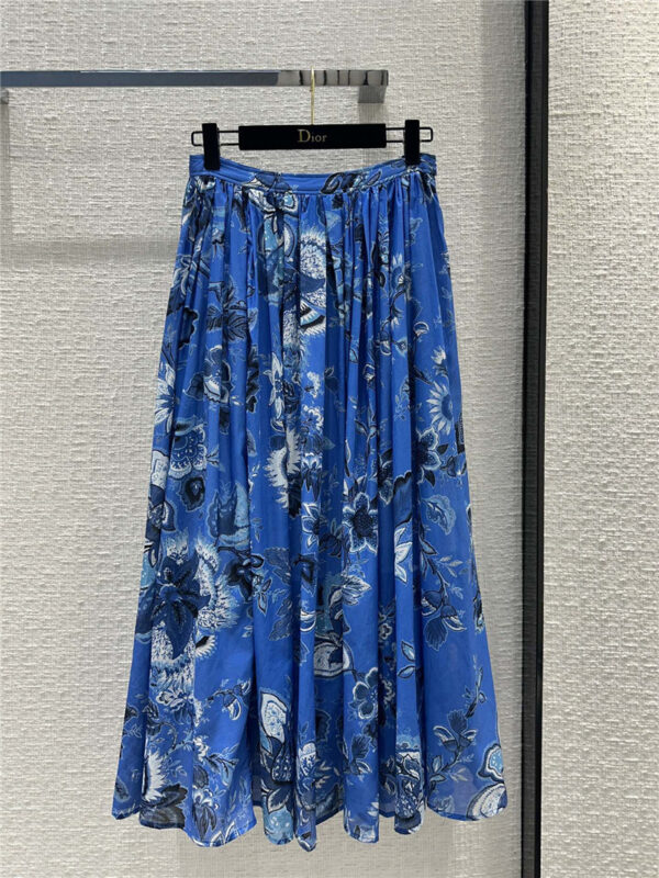 dior jouis floral butterfly element pattern long skirt