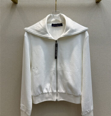 louis vuitton LV zipper logo embossed sweatshirt jacket
