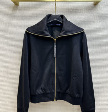 louis vuitton LV zipper logo embossed sweatshirt jacket