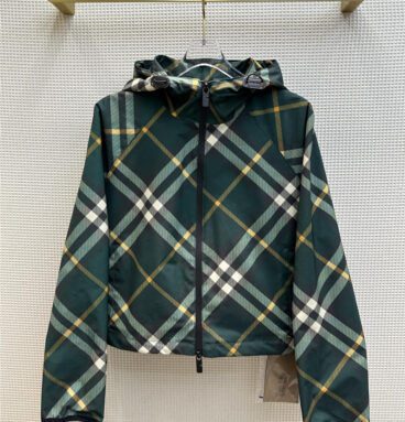 Burberry classic plaid trench coat