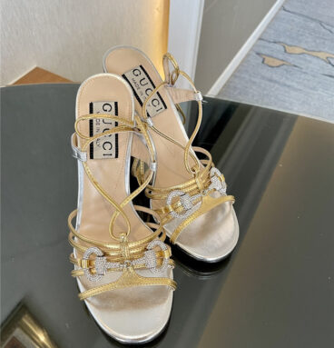 gucci high heel slingback sandals