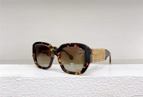 chanel new woven wool square sunglasses