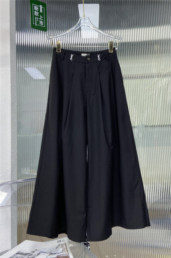 YSL wide-leg pants with slouchy pleated design