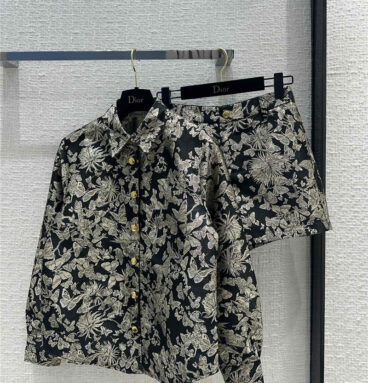 dior Rui butterfly flower element jacquard fabric suit