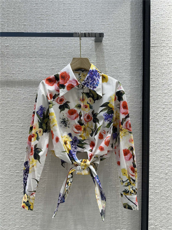 Dolce & Gabbana d&g printed strappy short shirt