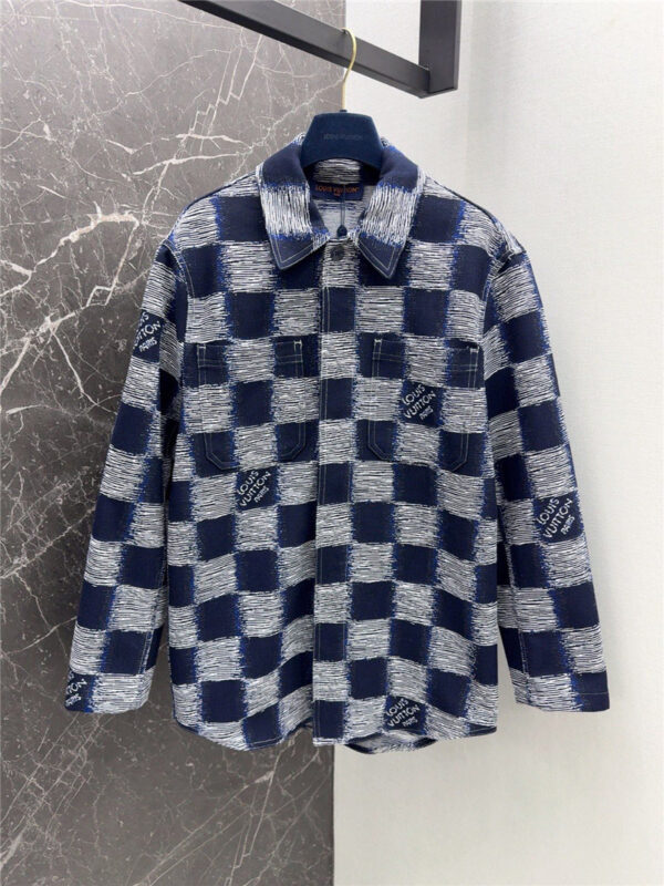 louis vuitton LV phantom checkerboard all over print shirt