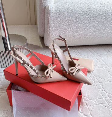 valentino new bow rivet high heels