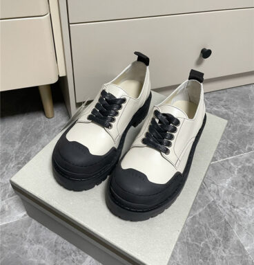 MARNI new thick-soled lace-up shell toe leather shoes