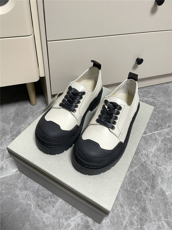 MARNI new thick-soled lace-up shell toe leather shoes