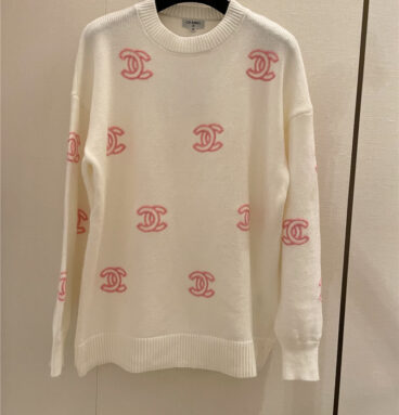 chanel new double C letter logo crew neck sweater