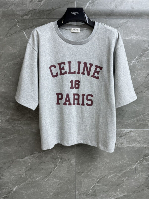 celine letter print T-shirt