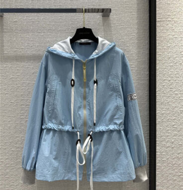 louis vuitton LV baby blue parka hooded jacket