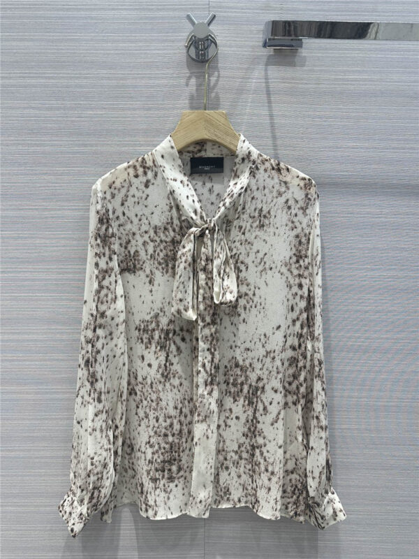 Givenchy premium tonal snow leopard print silk shirt