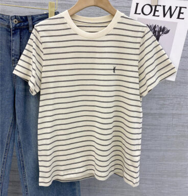 YSL classic striped short-sleeved T