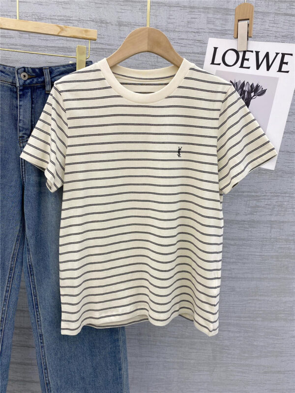 YSL classic striped short-sleeved T