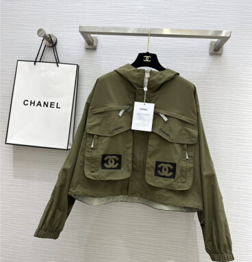 chanel hooded short work style jacket