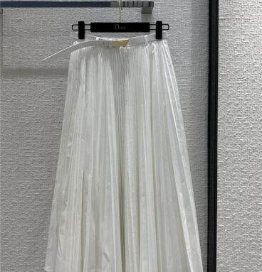 dior cotton pleated long skirt