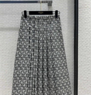 fendi mid-length pleated skirt
