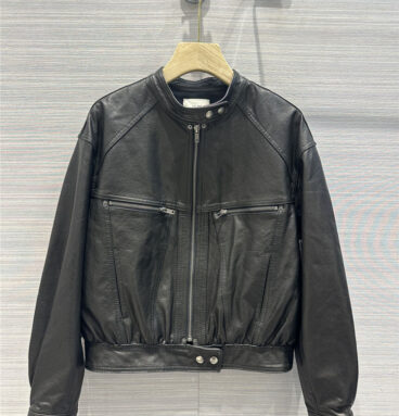 the row classic silkworm leather jacket