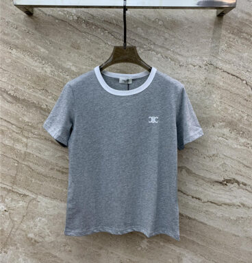 celine contrast trim short-sleeved T-shirt