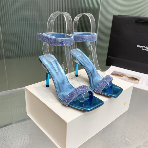 Amina Muaddi crystal-embellished high-heeled sandals