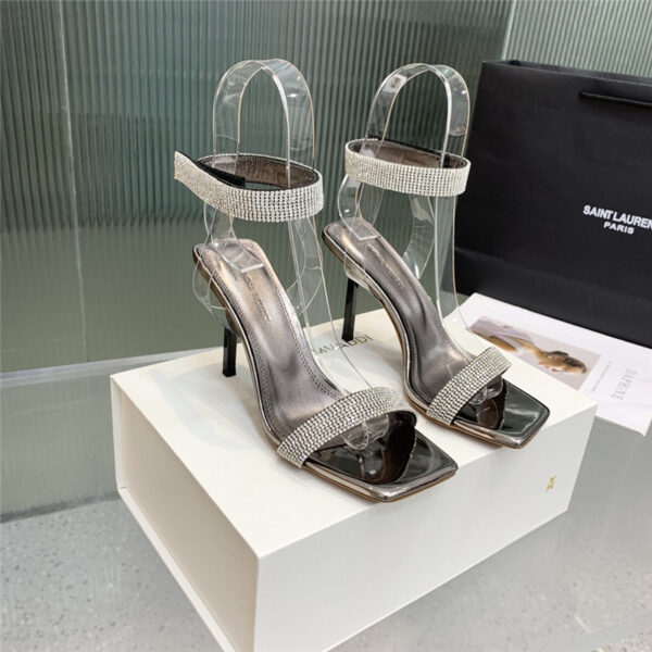 Amina Muaddi crystal-embellished high-heeled sandals