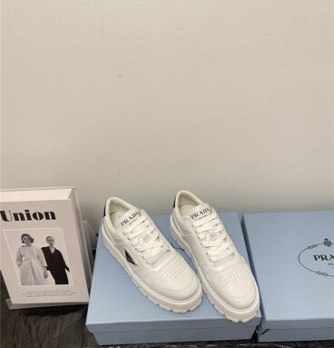 prada new biscuit white shoes