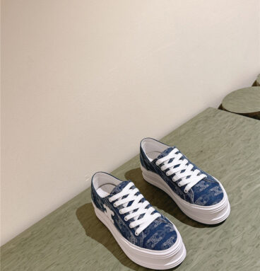 Celine new thick-soled canvas shoes