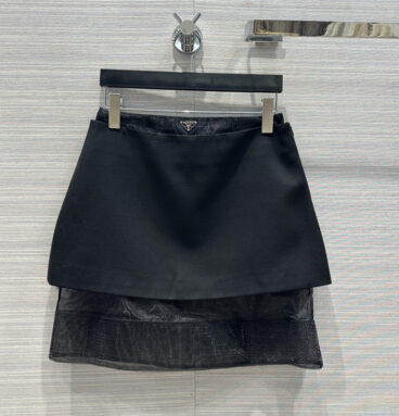 prada mesh two piece design skirt