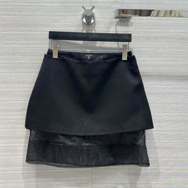 prada mesh two piece design skirt