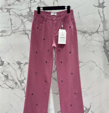chanel star straight jeans