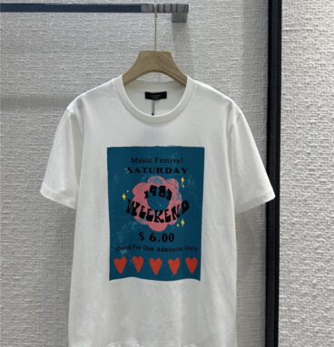 MaxMara love flower print short-sleeved T-shirt