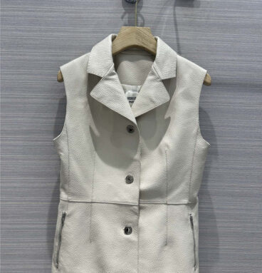 Hermès pebbled lambskin vest