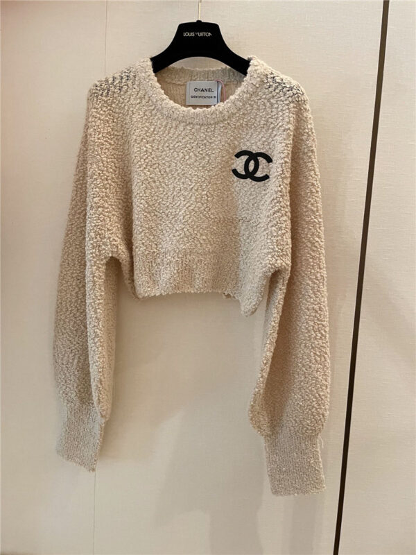 chanel short sleeve knitted sweater