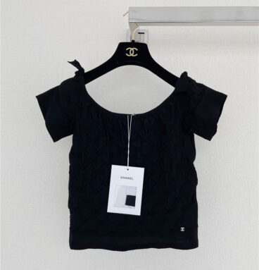 chanel crew neck knitted top