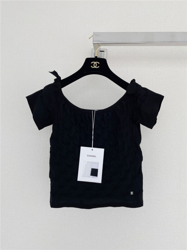 chanel crew neck knitted top