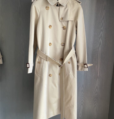Burberry off-the-shoulder trench coat