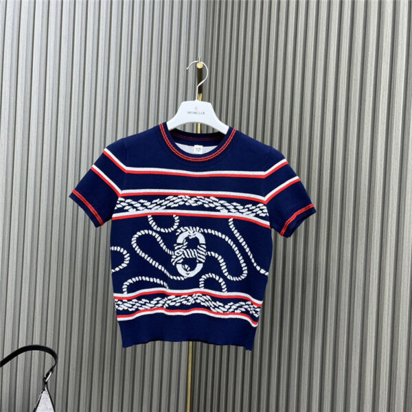 Hermès pig nose chain knitted top