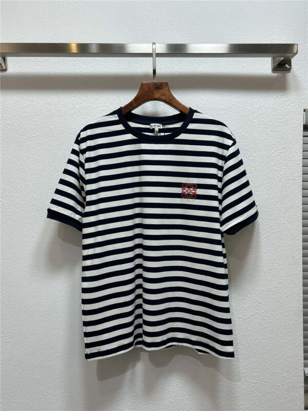 loewe LOGO striped short-sleeved T-shirt