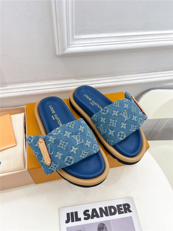 louis vuitton LV new down slippers