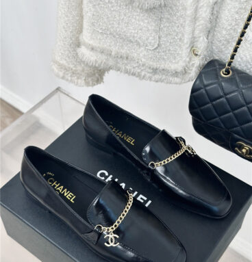 Chanel classic double C chain loafers