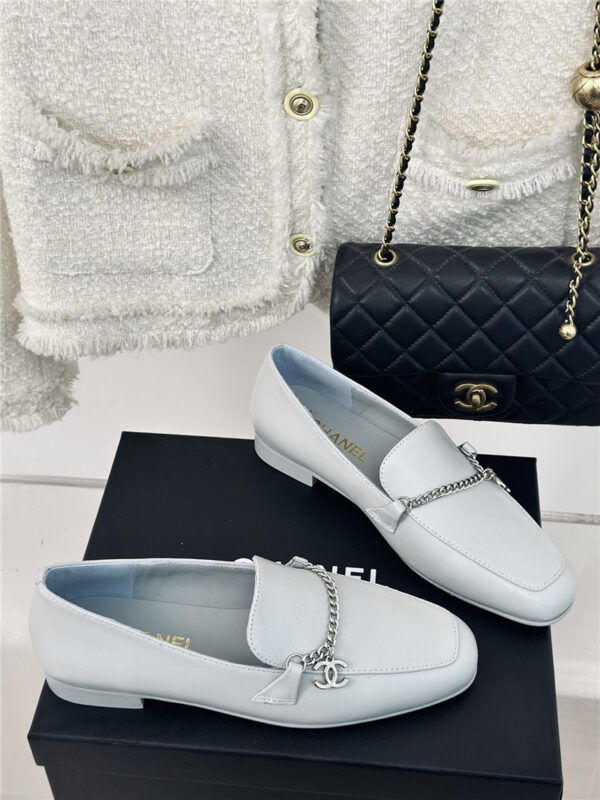 Chanel classic double C chain loafers