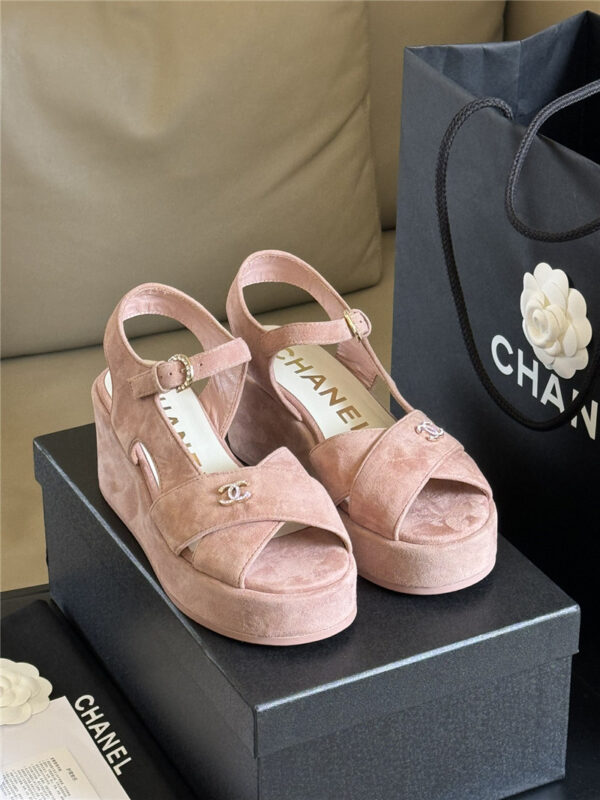 chanel classic wedge sandals