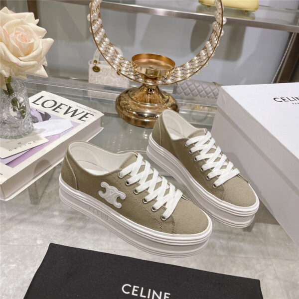 Celine new thick-soled canvas shoes